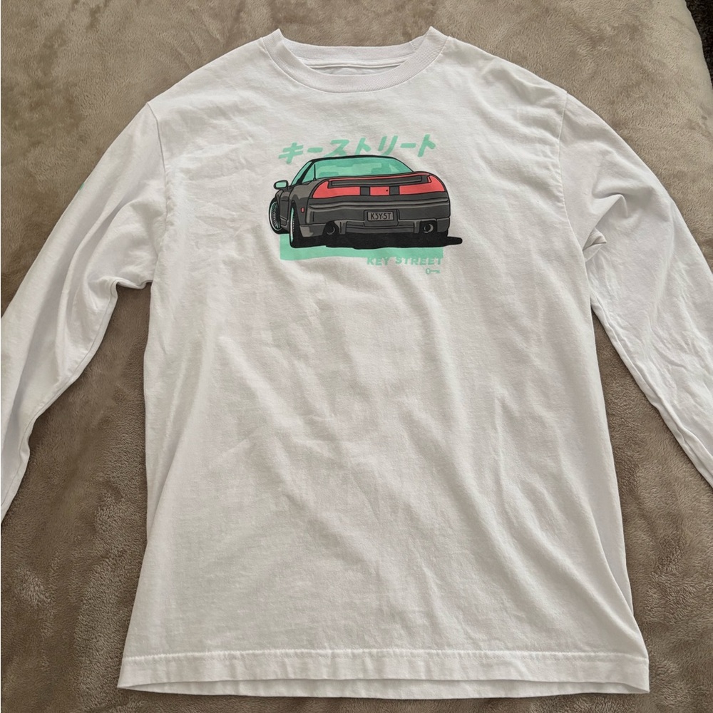 White Key Street long sleeve shirt with green accents